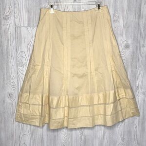 Cabi Cream Cotton Skirt Size 6